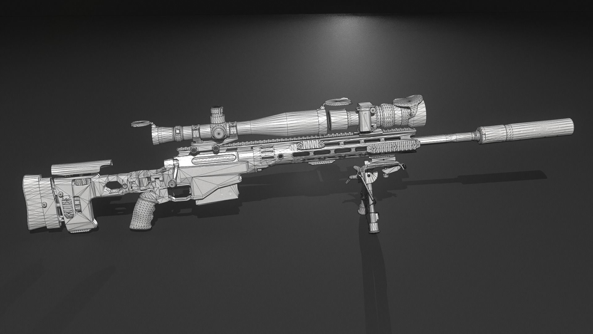 Robot M71 Low-poly 3D model_13