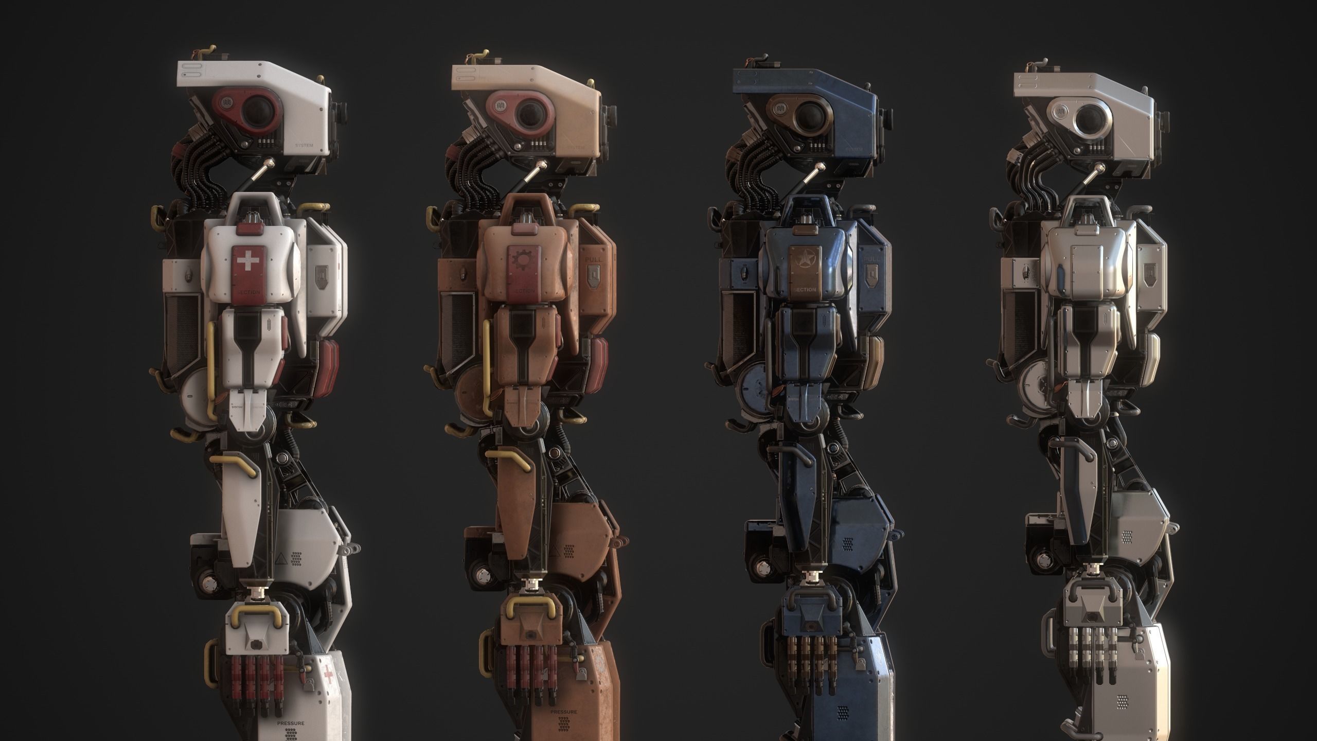 Robot M71 Low-poly 3D model_6