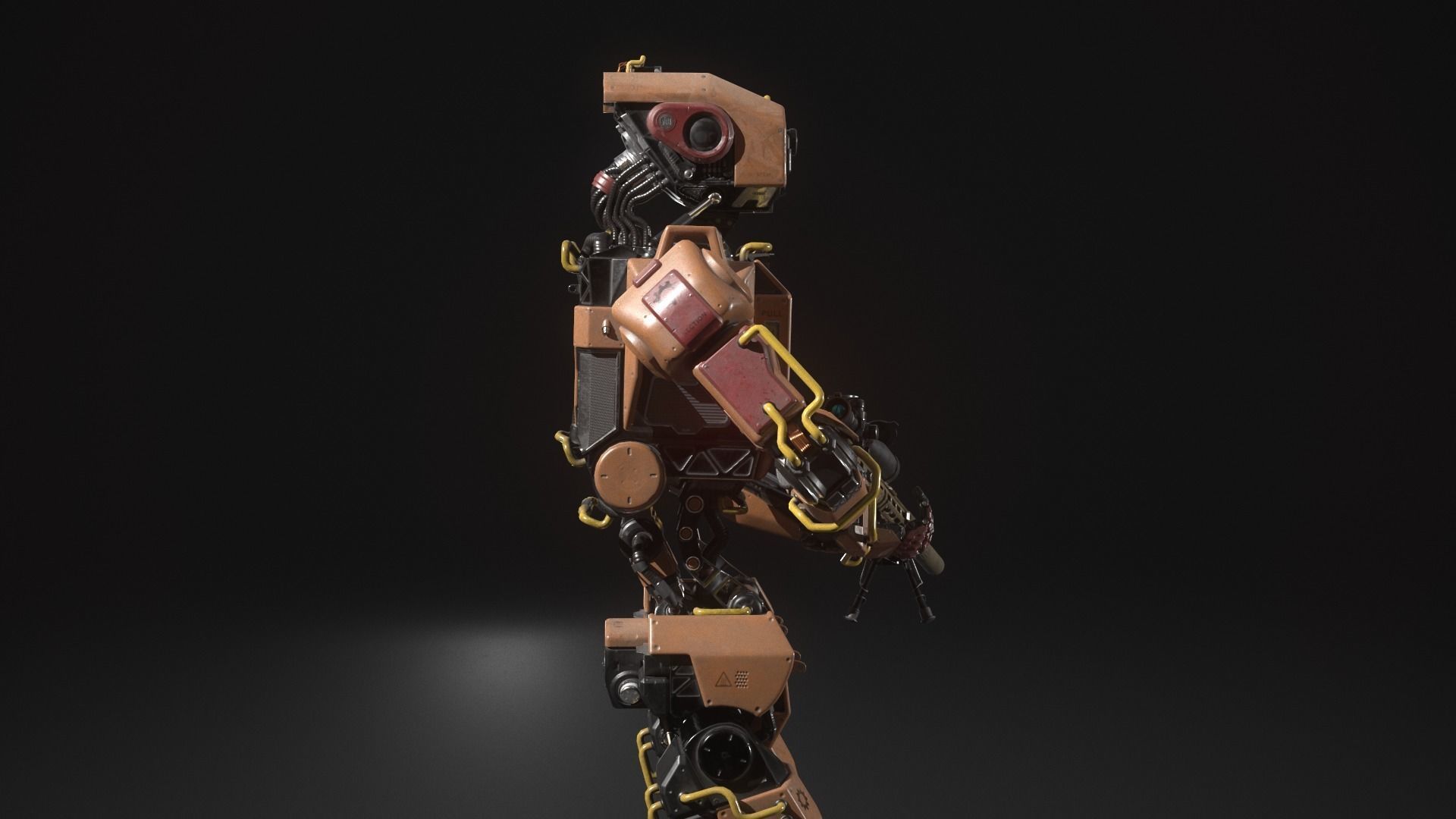 Robot M71 Low-poly 3D model_7