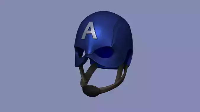 Captain America Helmet - Character Design - Marvel Hero Low-poly 3D model