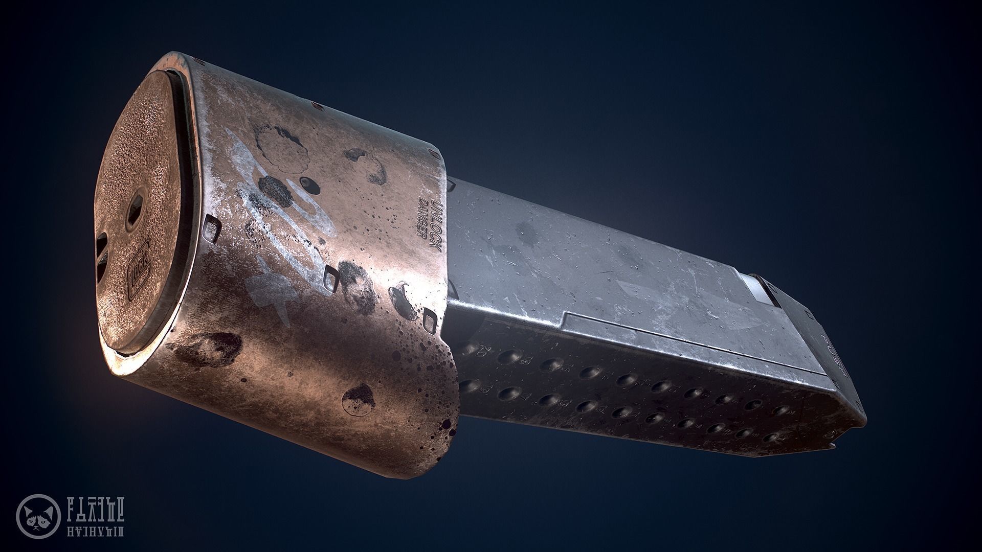 Glock handgun custom Low-poly 3D model_16