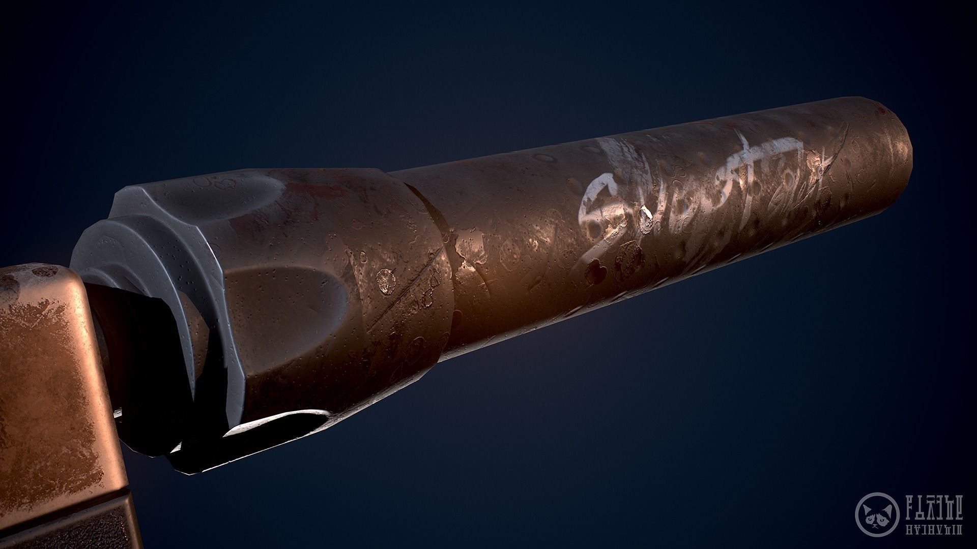 Glock handgun custom Low-poly 3D model_14