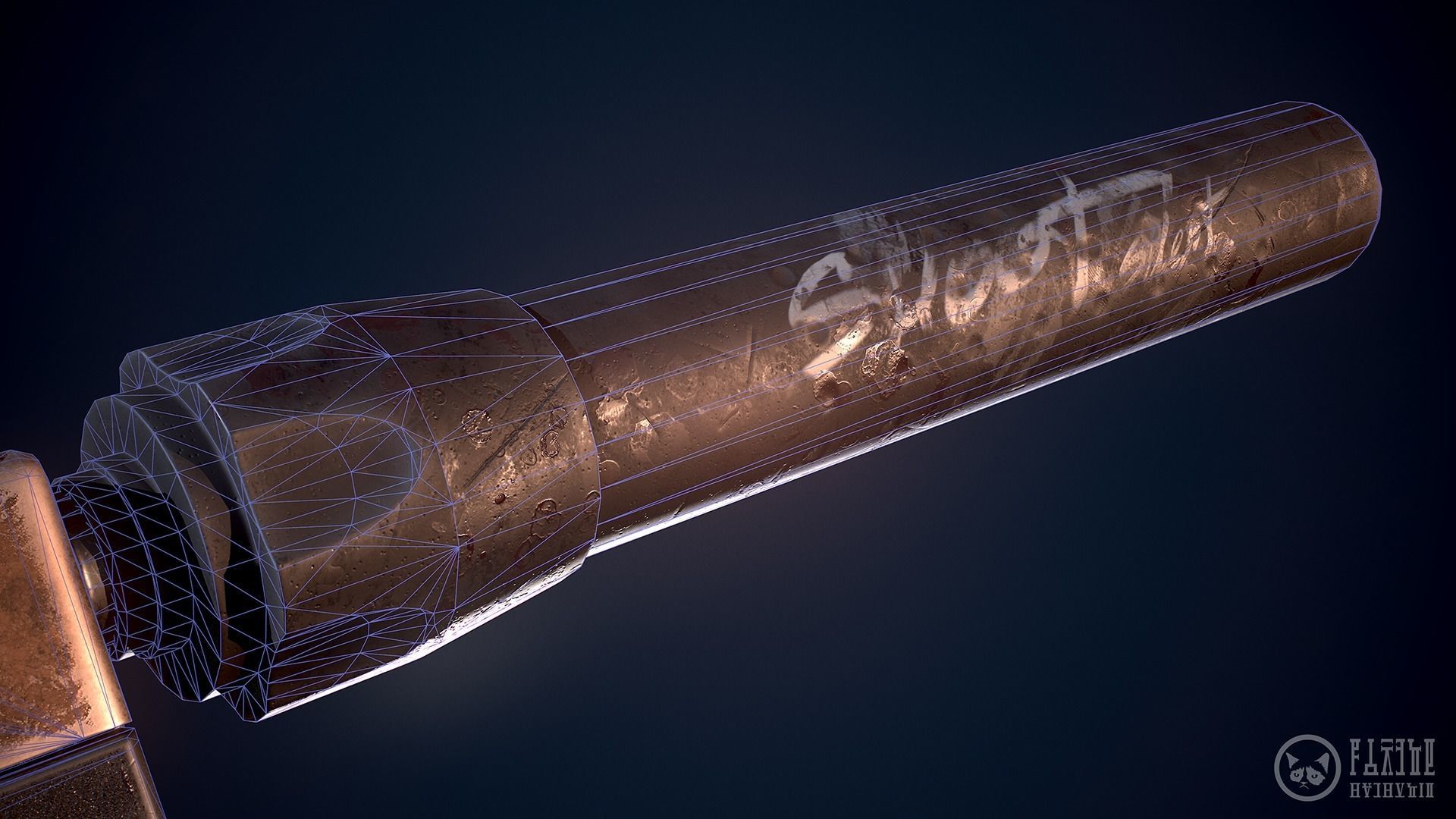 Glock handgun custom Low-poly 3D model_11