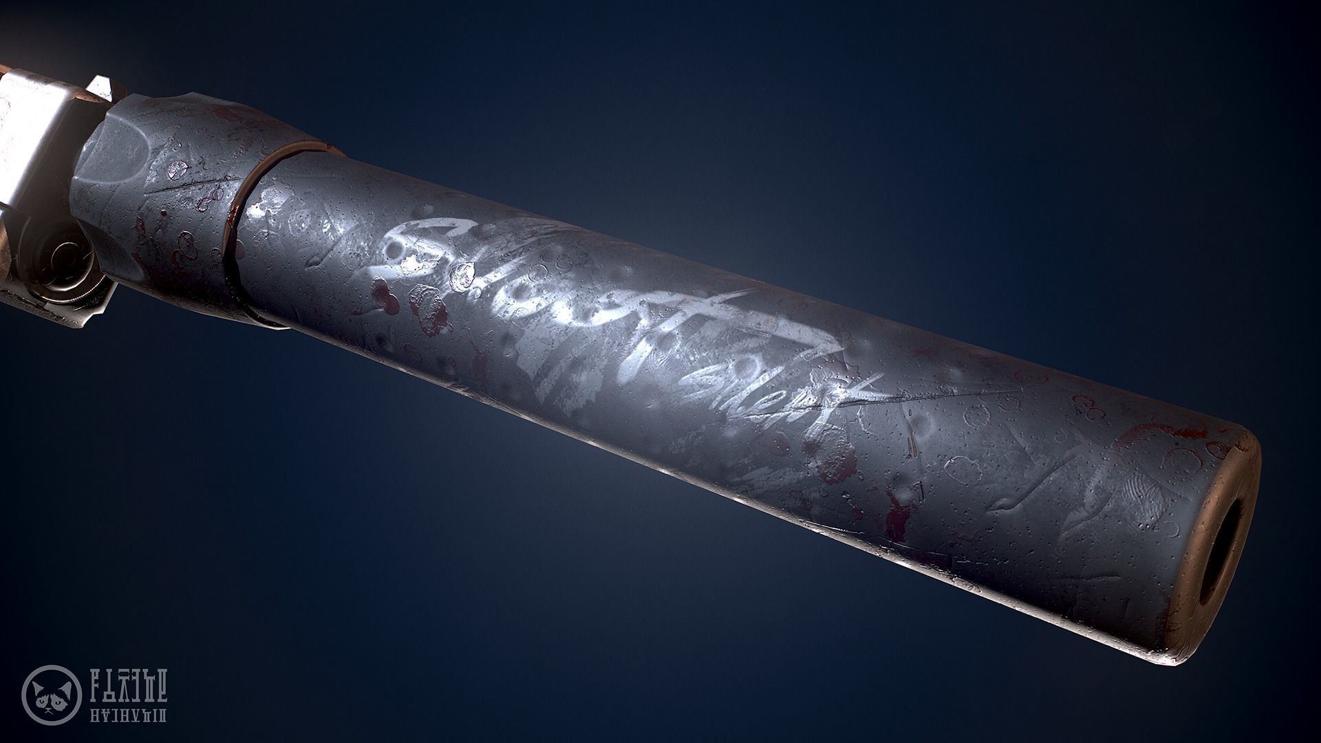 Glock handgun custom Low-poly 3D model_12