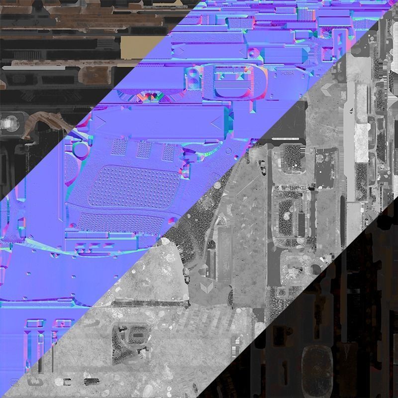 Glock handgun custom Low-poly 3D model_19