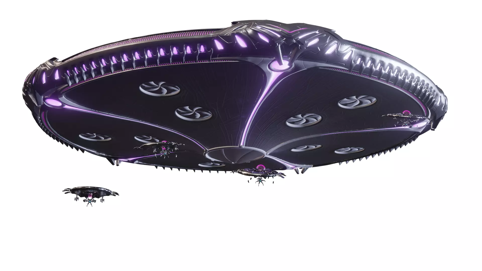 alien ships Free 3D model