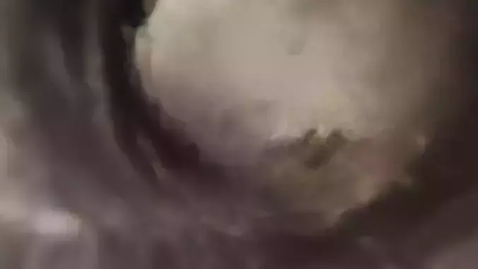 Inside the storm - HDRI Panoramic Sky - 360 clouds v02 Low-poly 3D model