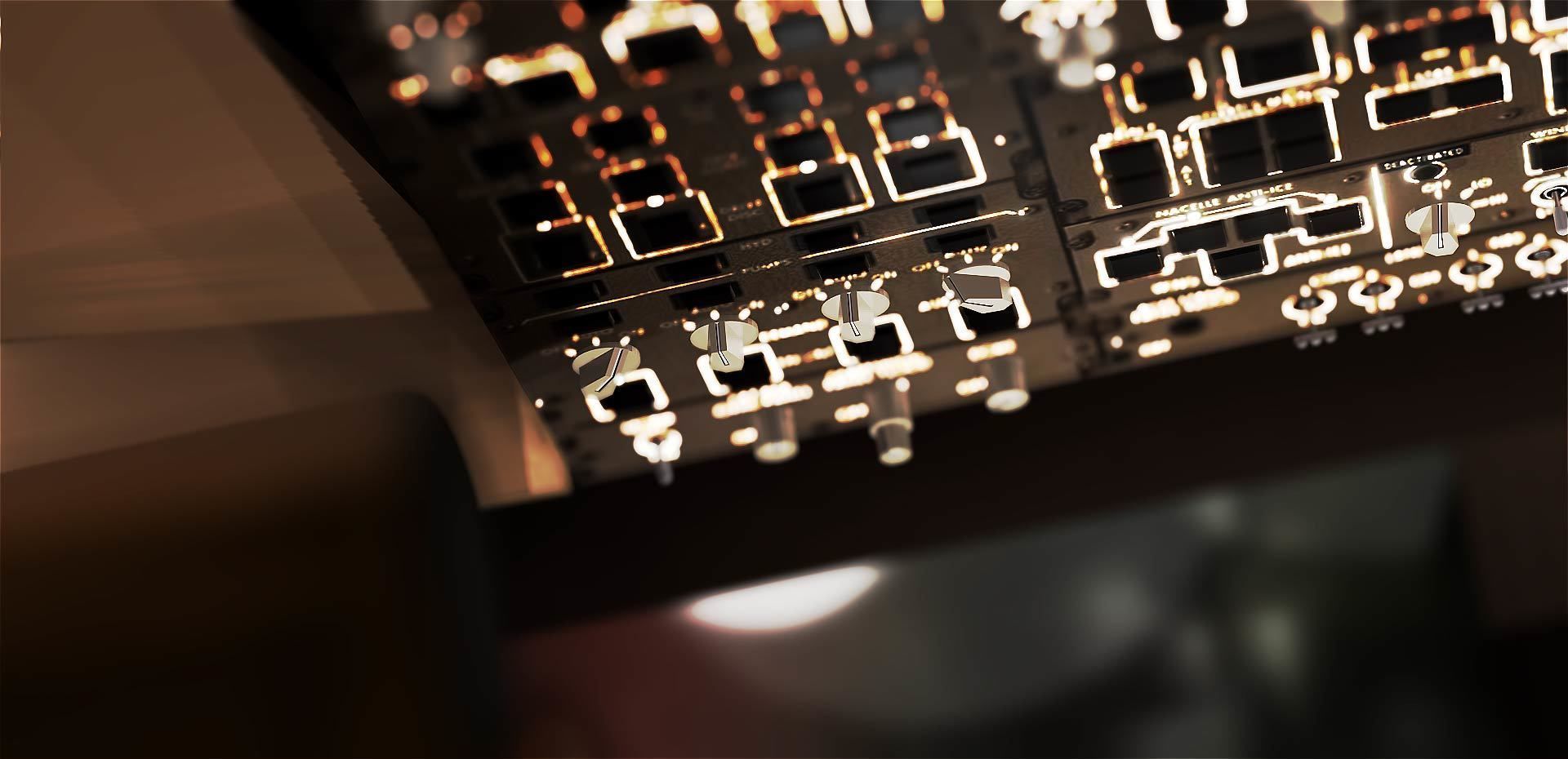 Boeing 747 Airplane Cockpit 3D model_9