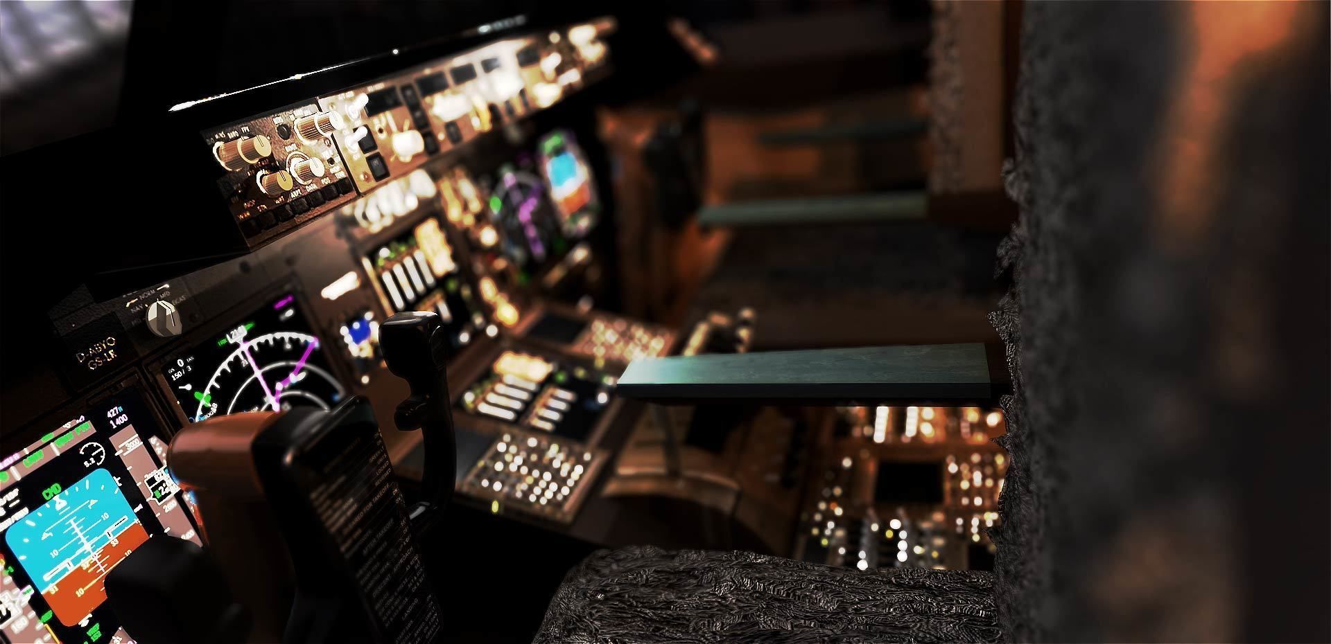 Boeing 747 Airplane Cockpit 3D model_1