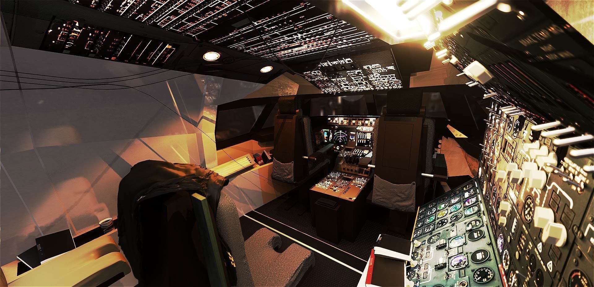 Boeing 747 Airplane Cockpit 3D model_20