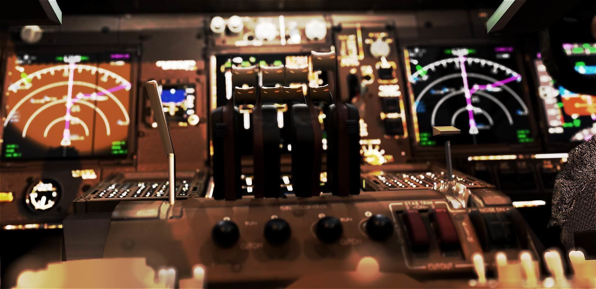 Boeing 747 Airplane Cockpit 3D model_14