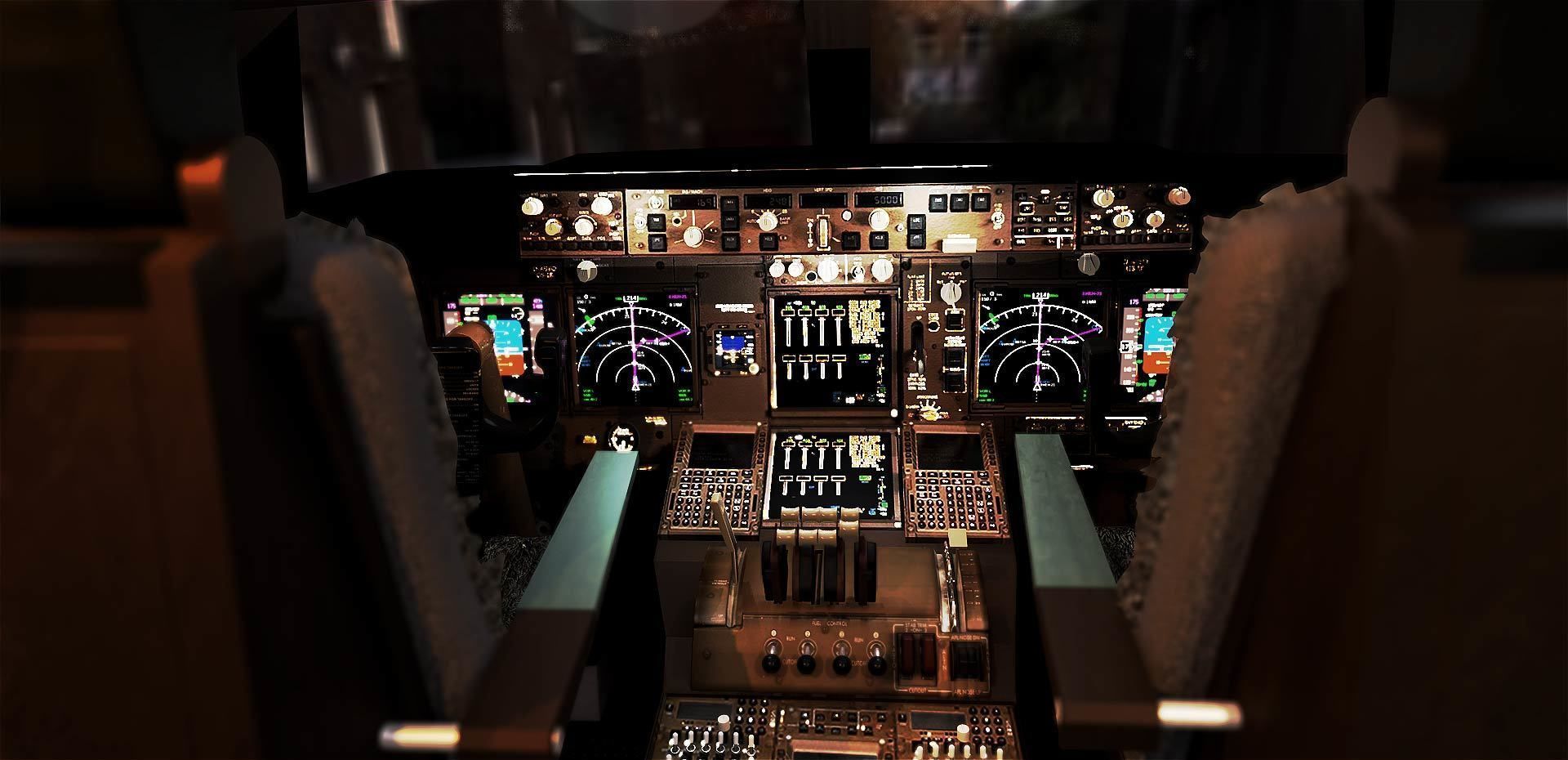 Boeing 747 Airplane Cockpit 3D model_2