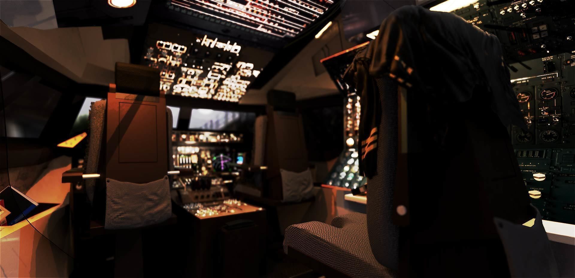 Boeing 747 Airplane Cockpit 3D model_4