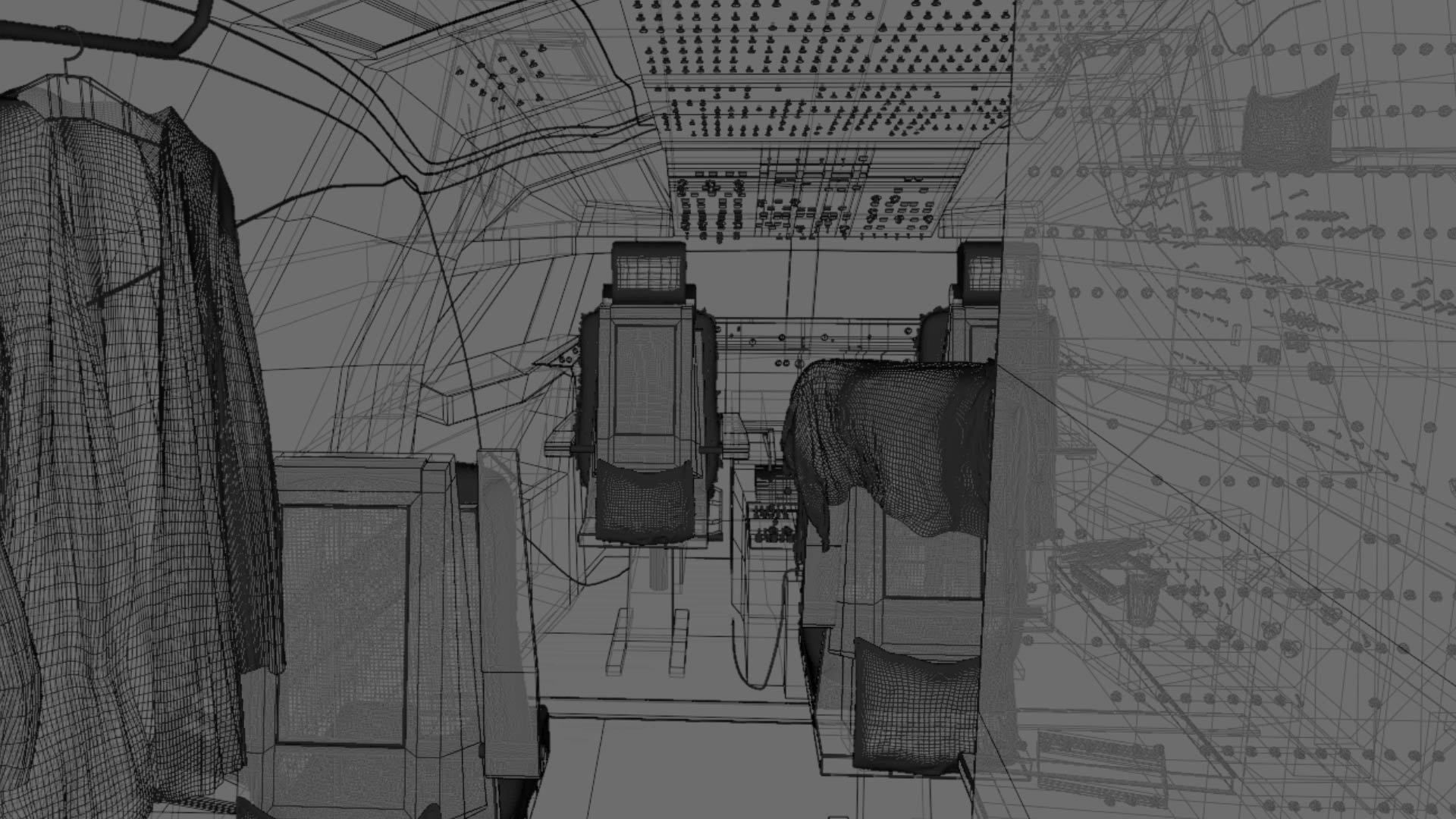 Boeing 747 Airplane Cockpit 3D model_26
