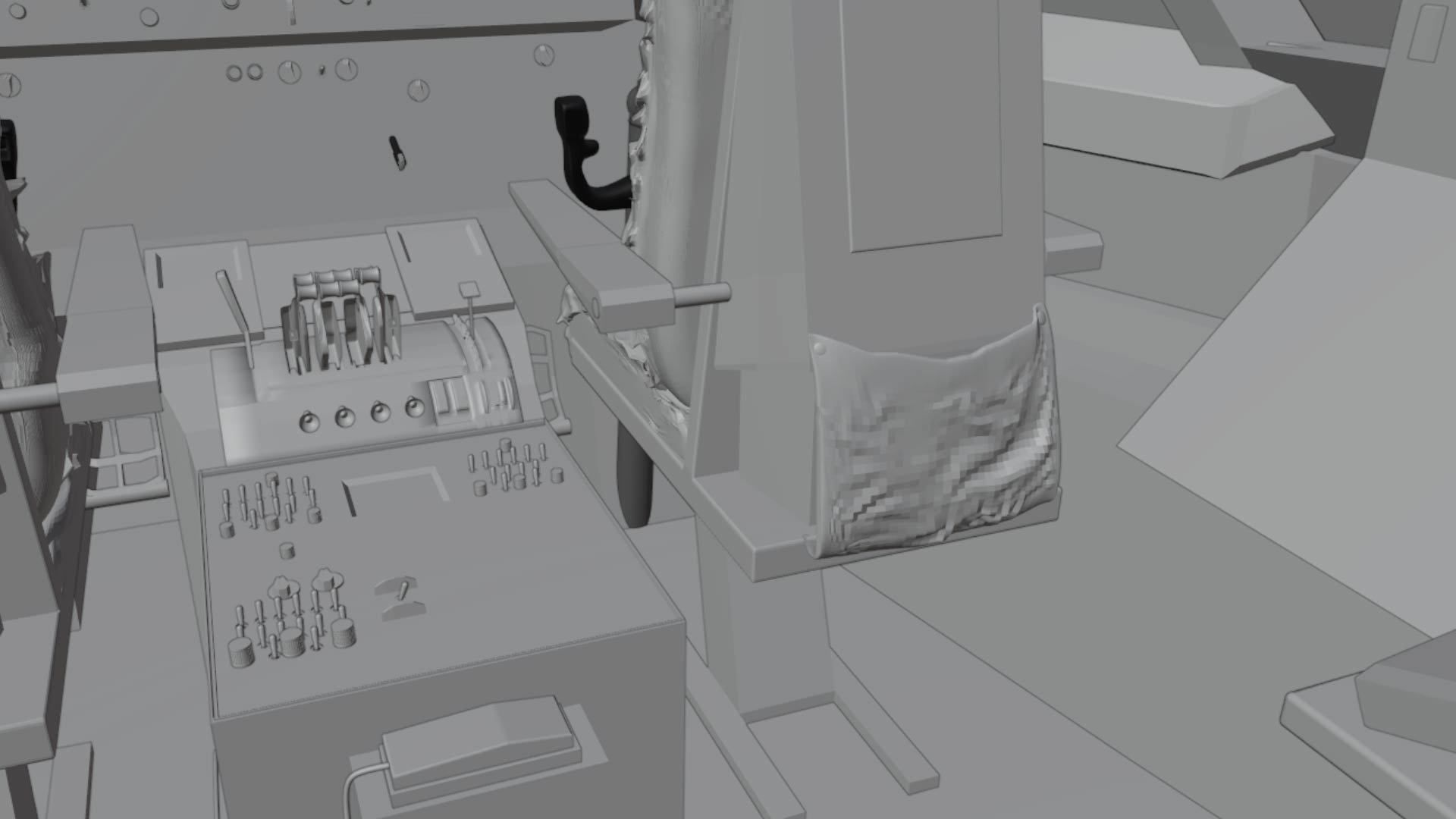 Boeing 747 Airplane Cockpit 3D model_29