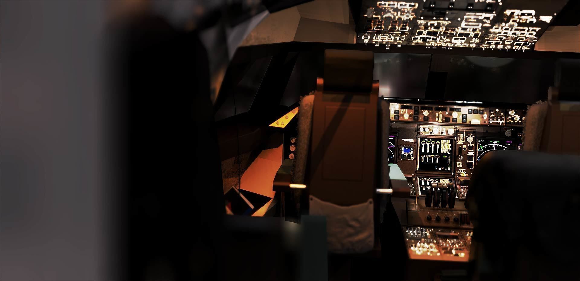 Boeing 747 Airplane Cockpit 3D model_6