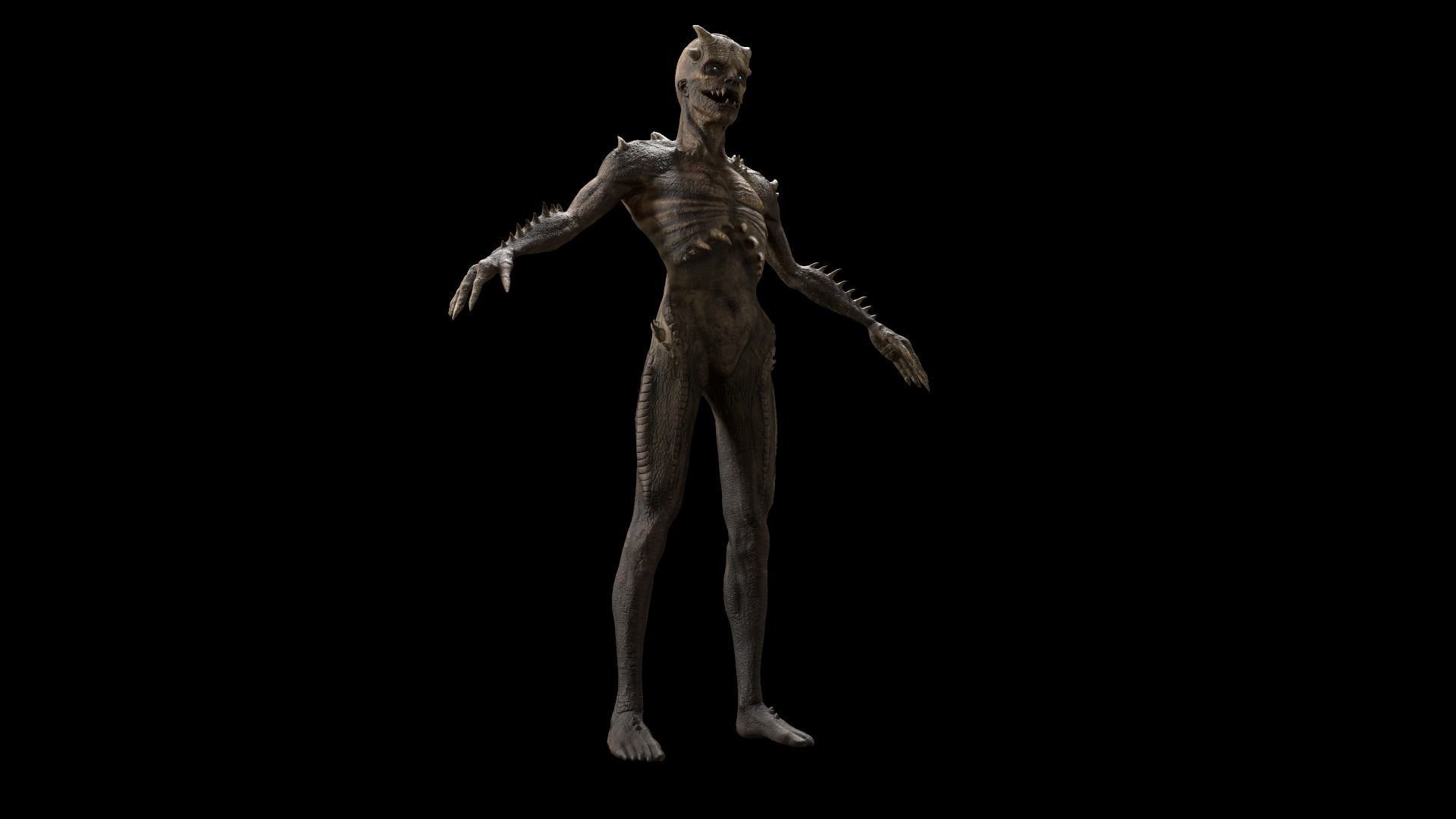 Undead Mutant Low-poly 3D model_5