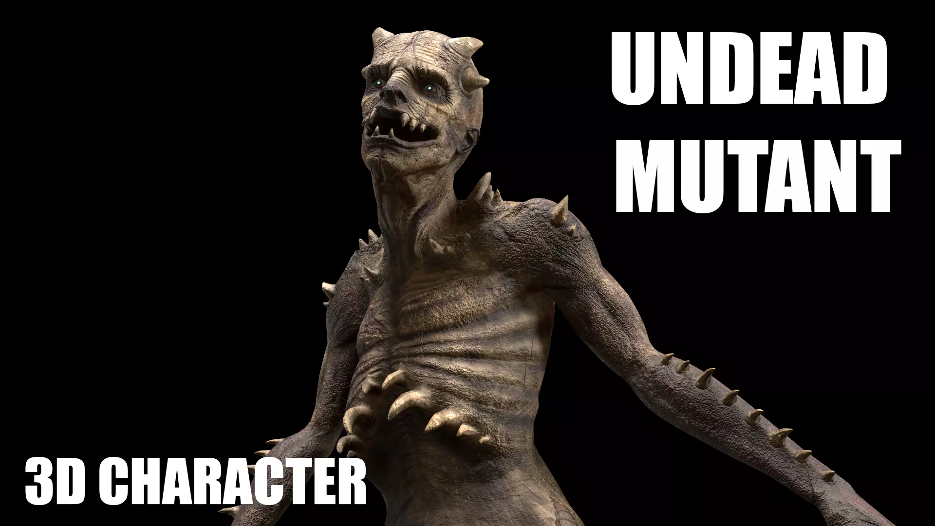 Undead Mutant Low-poly 3D model_0