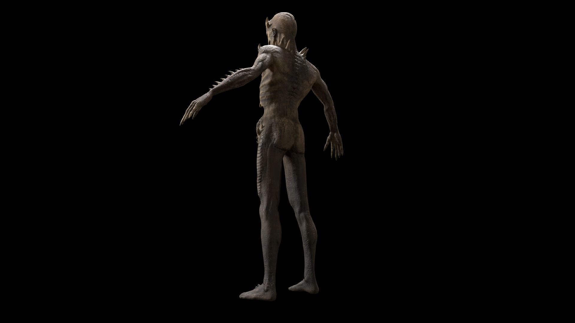 Undead Mutant Low-poly 3D model_6