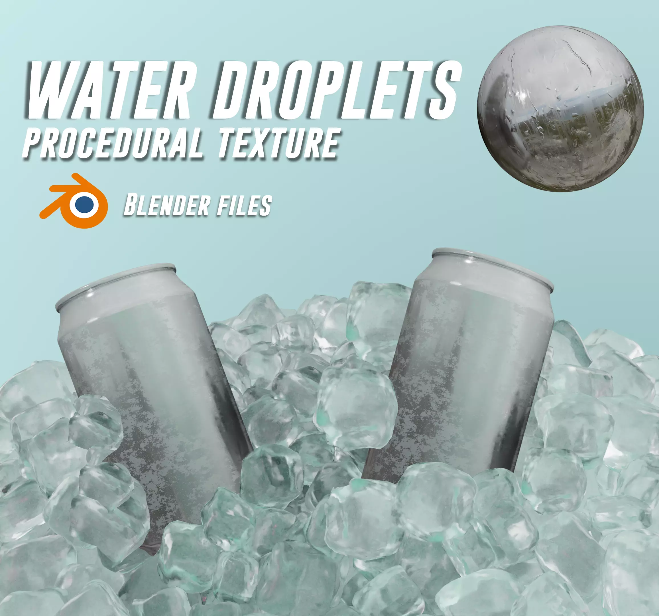 3D blender can model  with Droplets Free 3D model_0