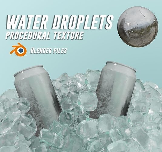 3D blender can model  with Droplets Free 3D model