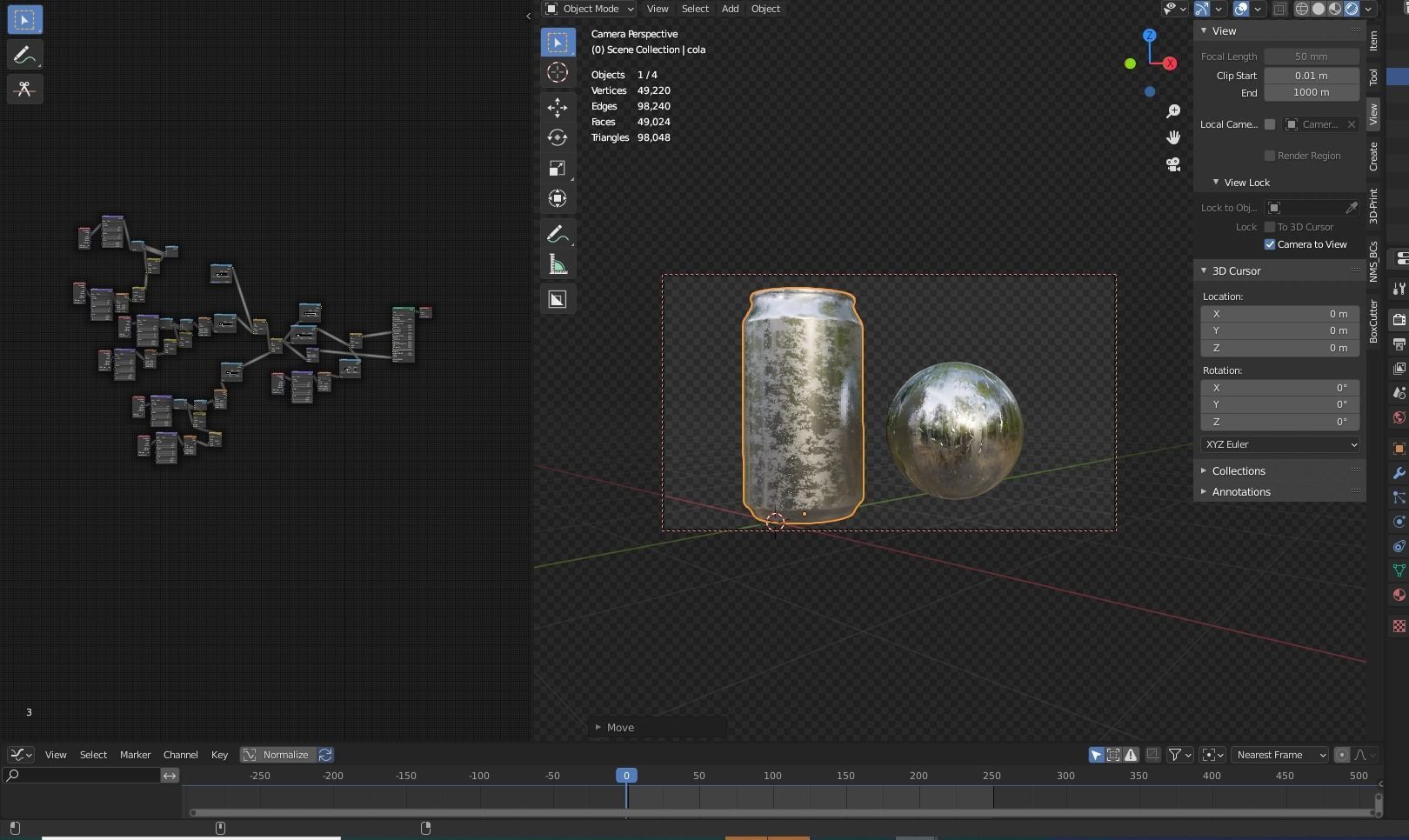 3D blender can model  with Droplets Free 3D model_3