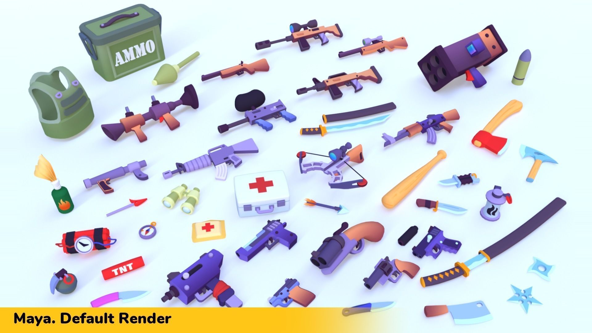 Hypercasual Action Props Pack Volume 1 Low-poly 3D model_6