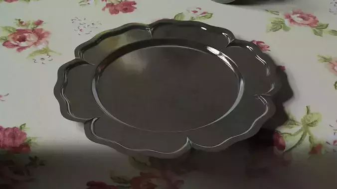 tray 3d model silver plate
