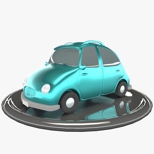 Cartoon car Low-poly 3D model