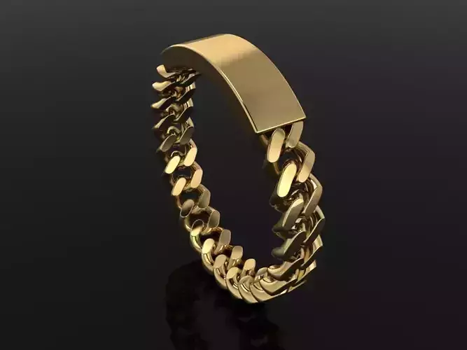 ID BAR CUBAN LINK CHAIN RING MIX SIZES 5 6 7 8 9 10 3D print model