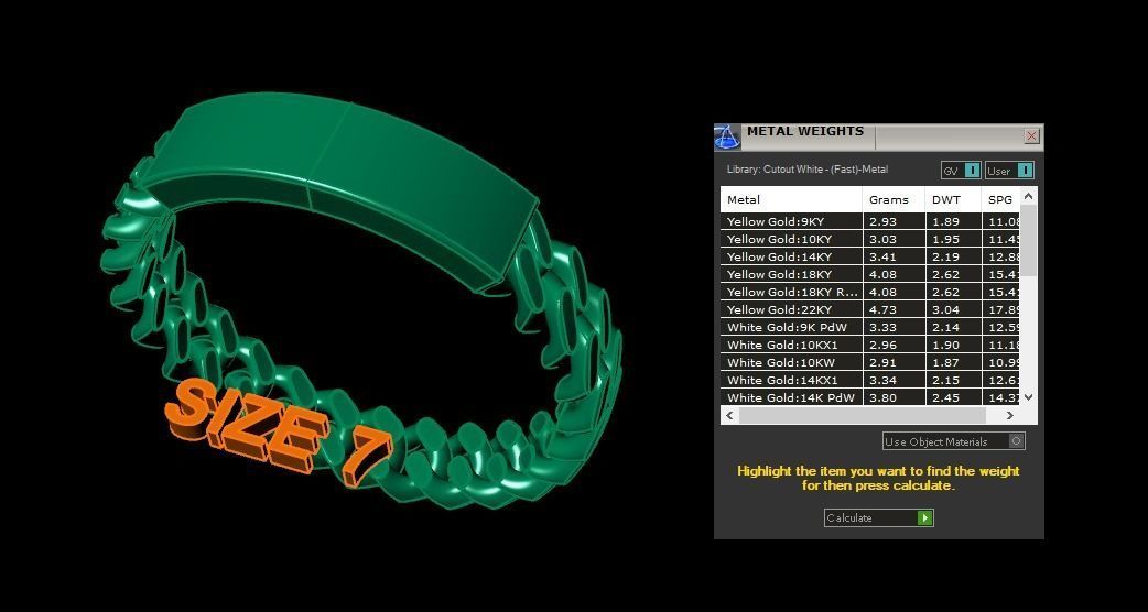 ID BAR CUBAN LINK CHAIN RING MIX SIZES 5 6 7 8 9 10 3D print model_11