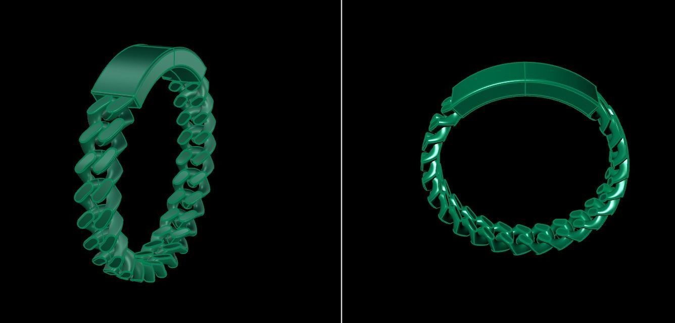 ID BAR CUBAN LINK CHAIN RING MIX SIZES 5 6 7 8 9 10 3D print model_17