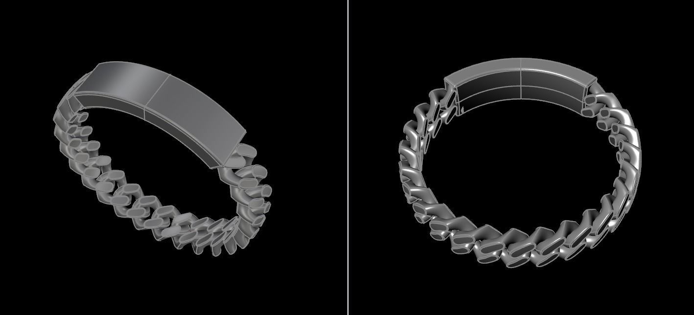 ID BAR CUBAN LINK CHAIN RING MIX SIZES 5 6 7 8 9 10 3D print model_18
