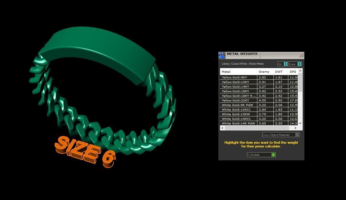 ID BAR CUBAN LINK CHAIN RING MIX SIZES 5 6 7 8 9 10 3D print model_10