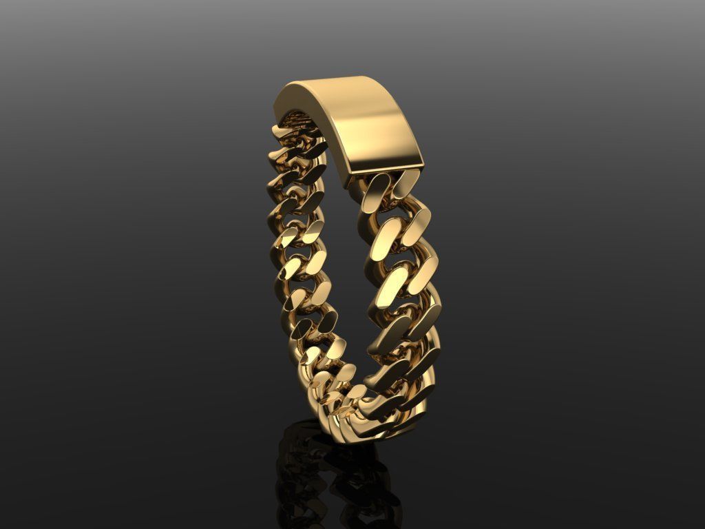ID BAR CUBAN LINK CHAIN RING MIX SIZES 5 6 7 8 9 10 3D print model_6