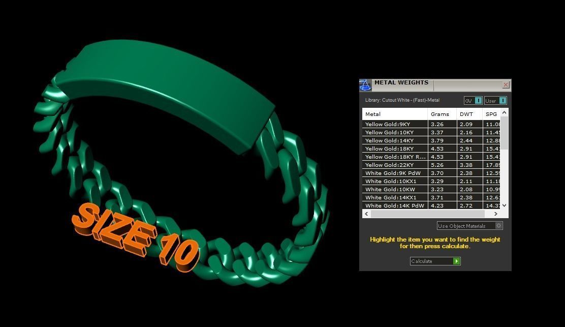 ID BAR CUBAN LINK CHAIN RING MIX SIZES 5 6 7 8 9 10 3D print model_14