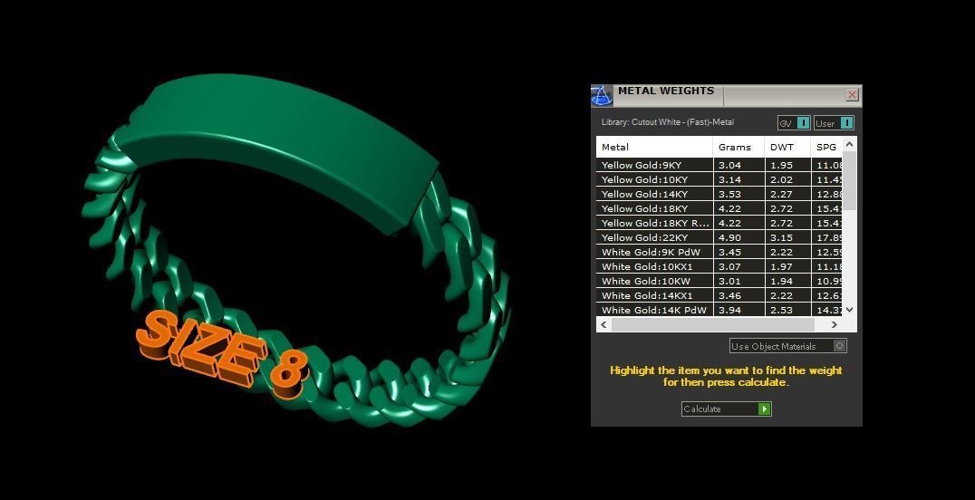 ID BAR CUBAN LINK CHAIN RING MIX SIZES 5 6 7 8 9 10 3D print model_12