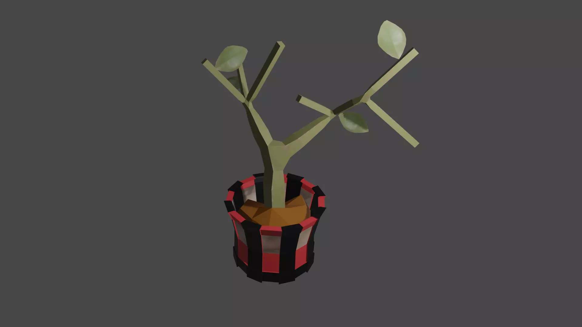 Flowerpot Pot Free low-poly 3D model