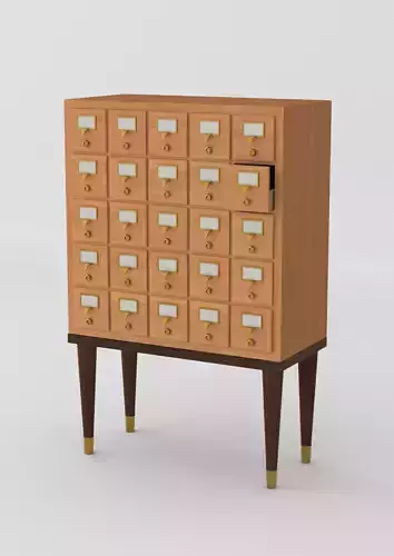 Mid Century Card Catalog