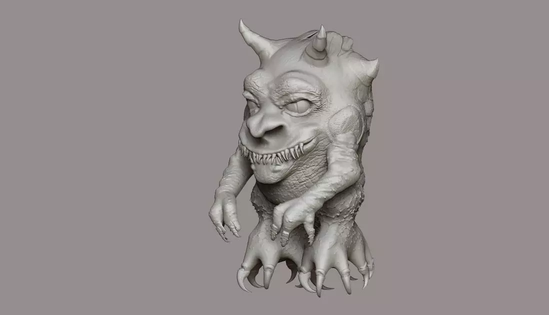 creature demon monster 3D model_0