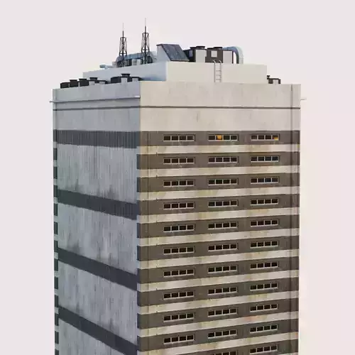 Building Skyscraper City Town Downtown Office Space Work Street