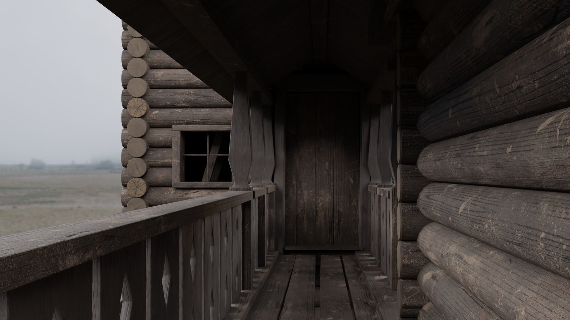 Medieval Mansion Low-poly 3D model_1