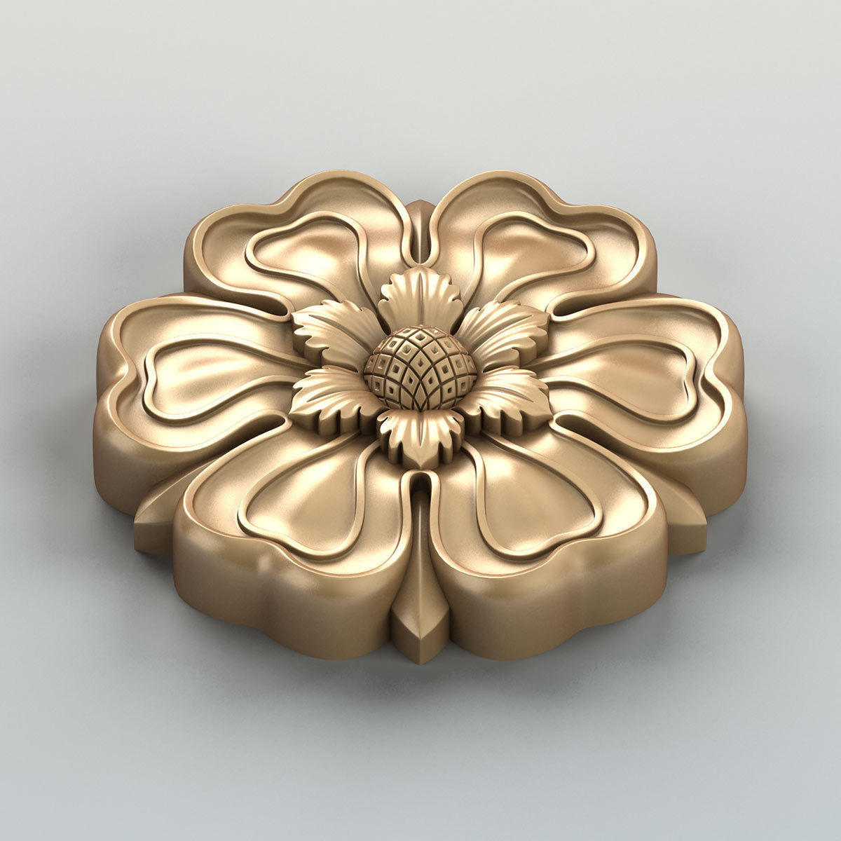 Round rosette 029 3D model_3