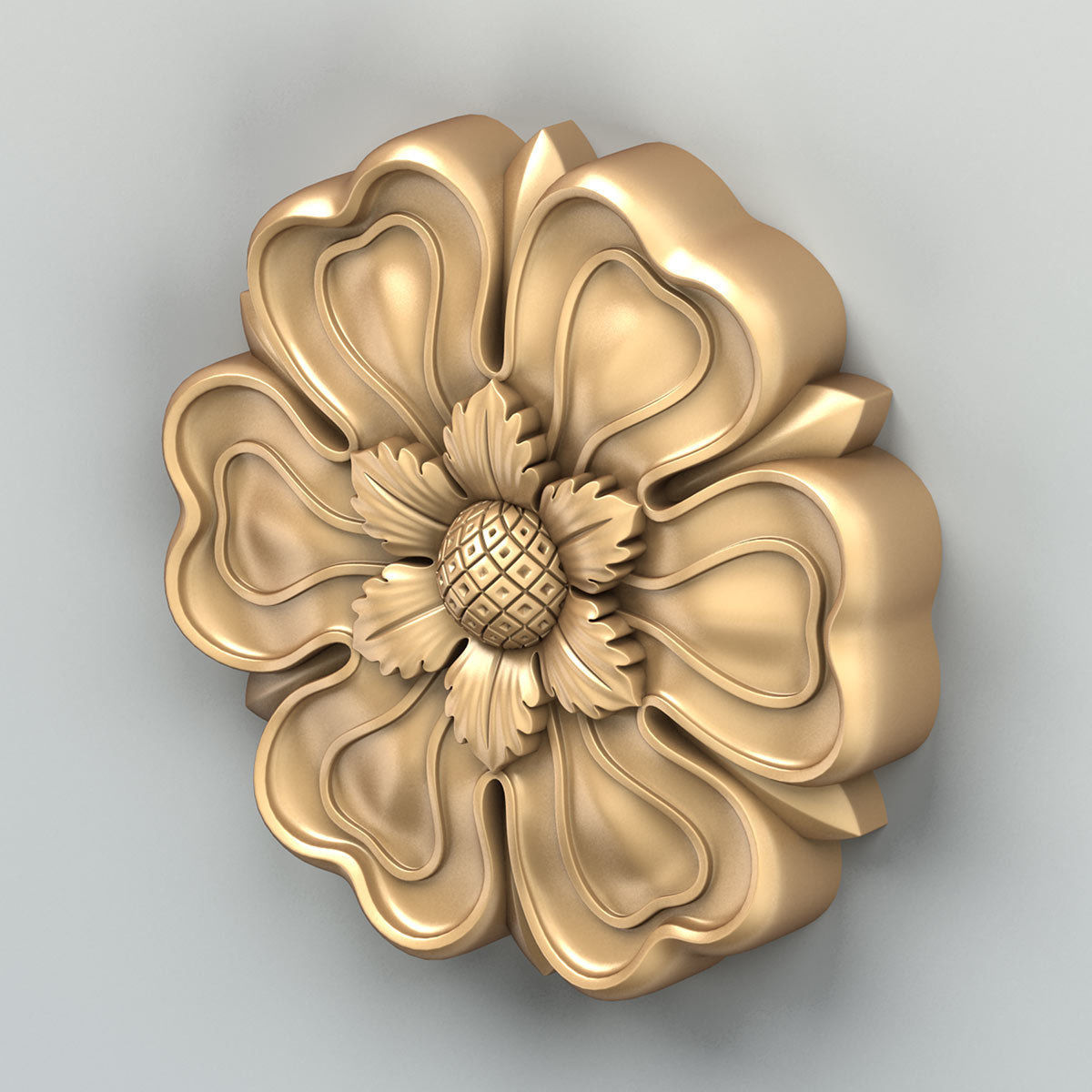 Round rosette 029 3D model_2