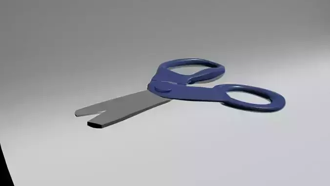 Low Poly Scissors model pair of