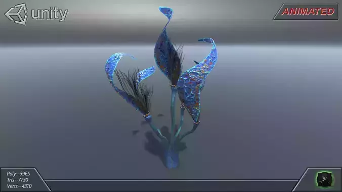  Alien flora - plant 24 Low-poly 3D model