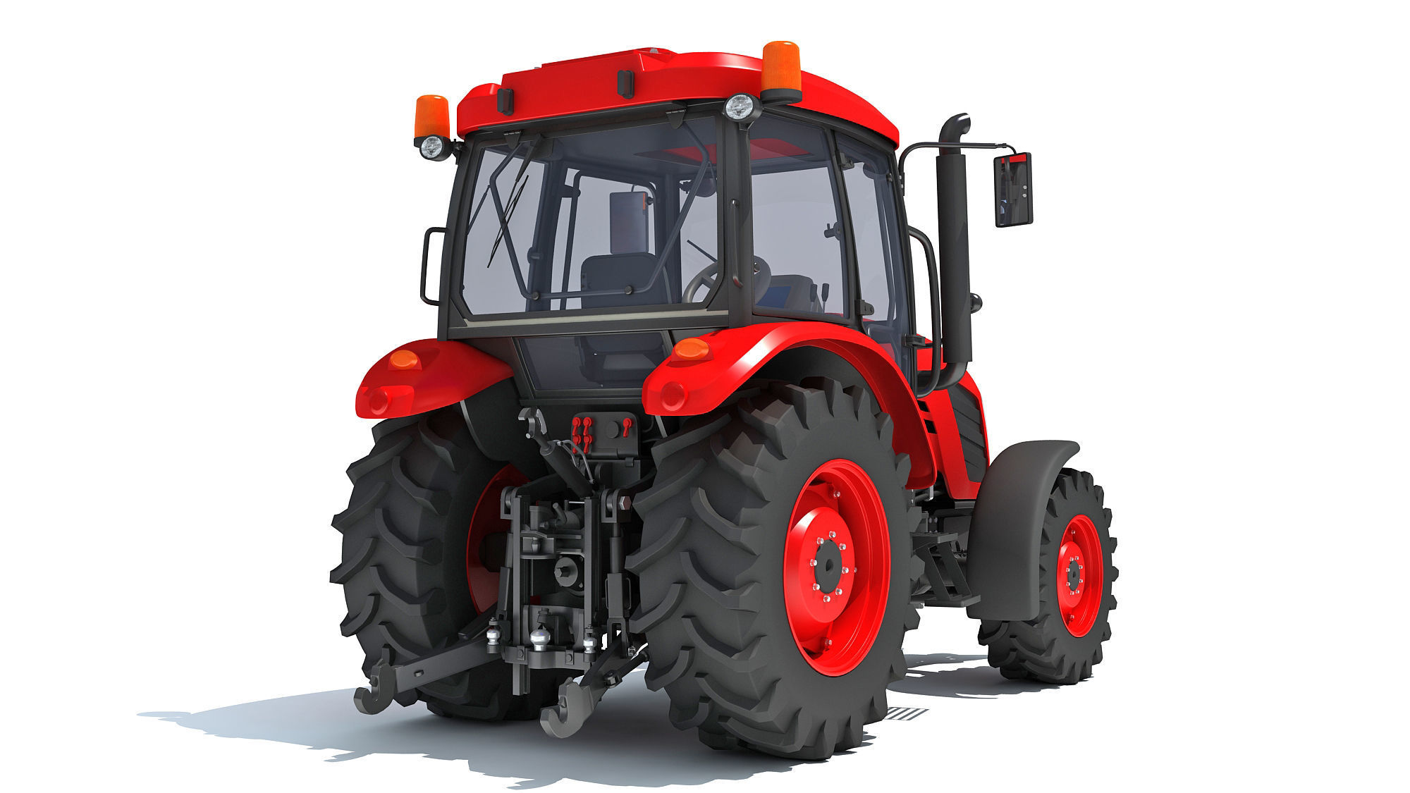 Farm Tractor 3D model_5
