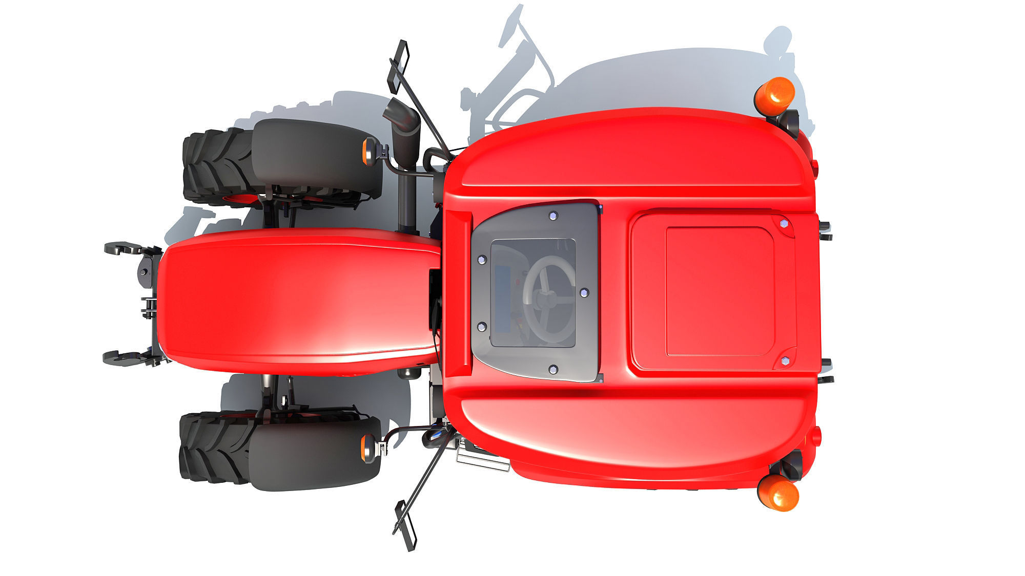 Farm Tractor 3D model_12