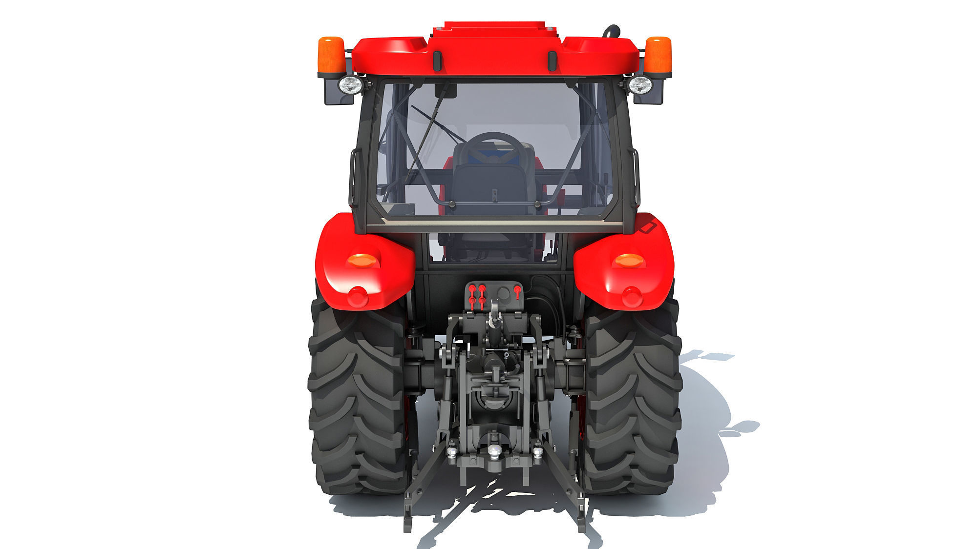 Farm Tractor 3D model_4