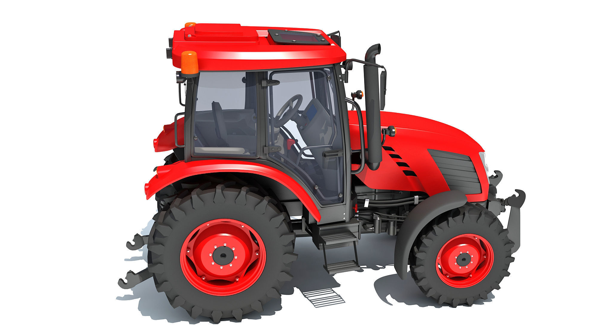 Farm Tractor 3D model_6